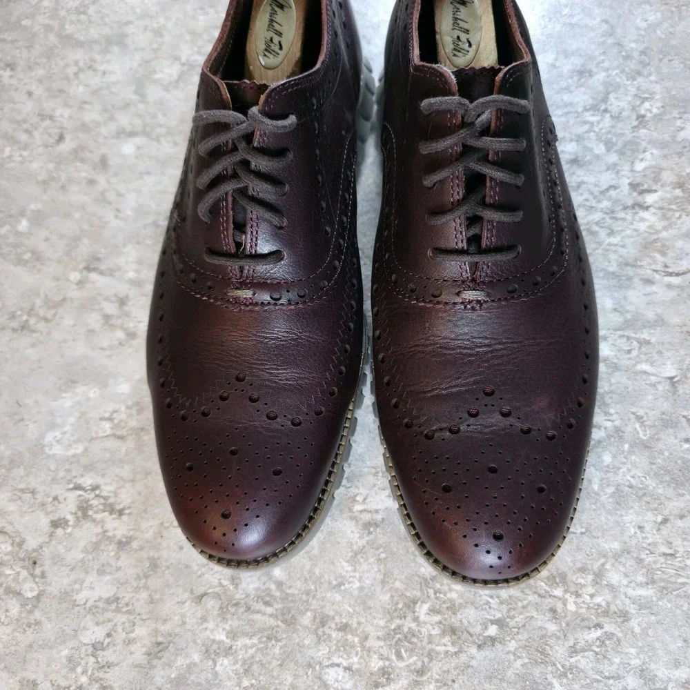 Cole Haan Zerogrand Wingtip Leather Dark Cherry Mens 9 M Oxford Shoes C25004